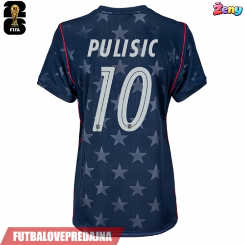 Lacne Ženy Futbalové dres Spojené štáty Christian Pulisic #10 MS 2026 Krátky Rukáv - Preč